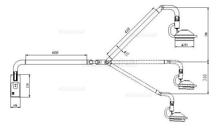 KWS® KD-202D-3B Lampade scialitica a LED a soffitto 36w